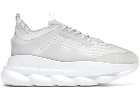 versace chain reaction white mesh rubber suede|White Chain Reaction Sneakers by Versace on Sale .